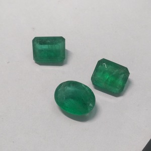 11.83ct graas green 3pcs zambian emerald lot