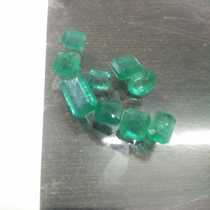 30.10ct loose emerald parcel 9pcs Zambian origin