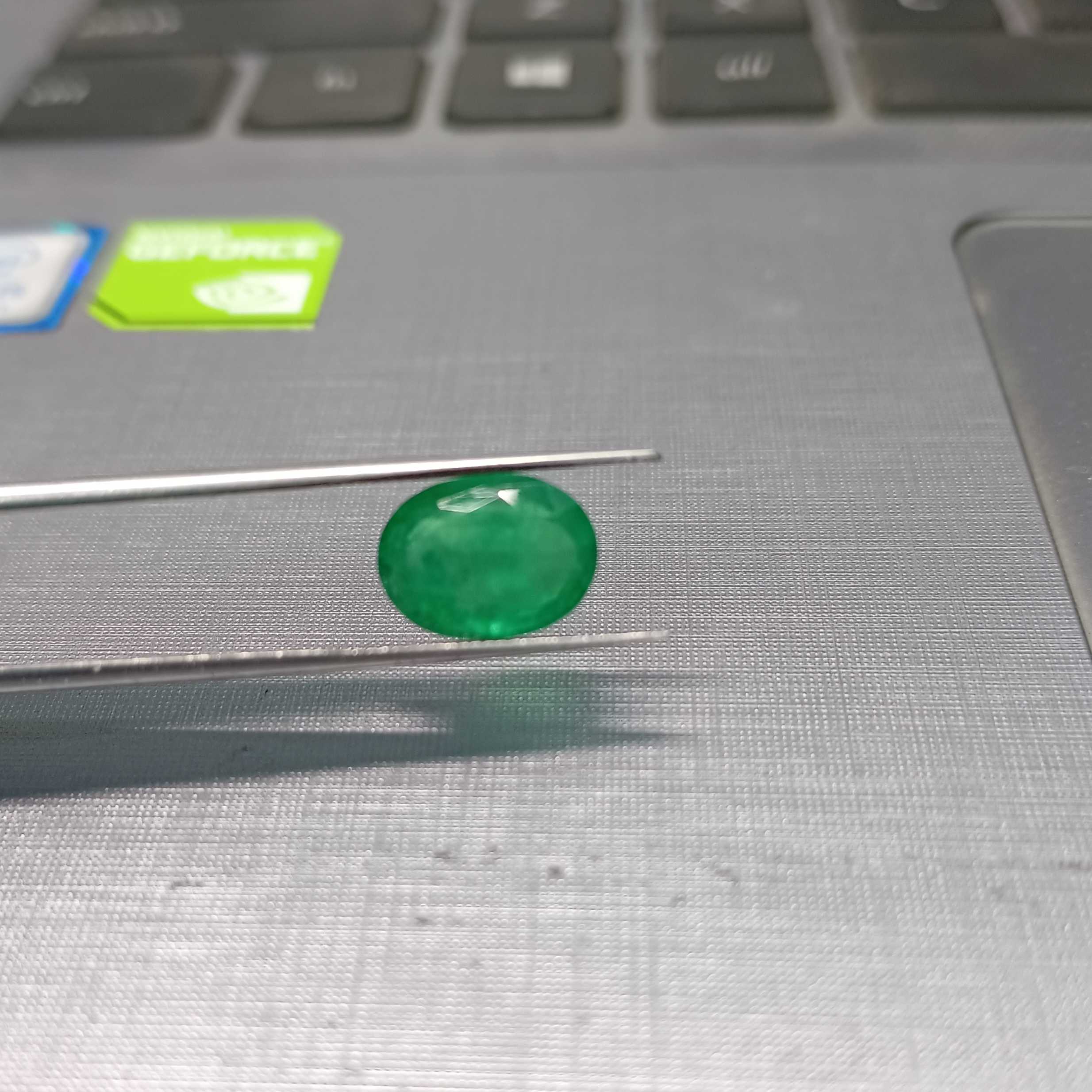 3.26ct Oval Shape Pakistan Green Color Emerald